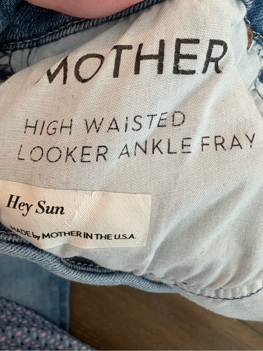 MOTHER The Looker High Waisted Ankle Fray Light Blue Denim Jeans Size 27 - Picture 5 of 7
